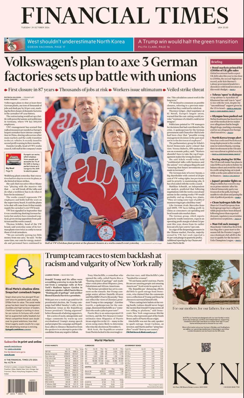 【报纸】金融时报 Financial Times-29.10.2024 PDF